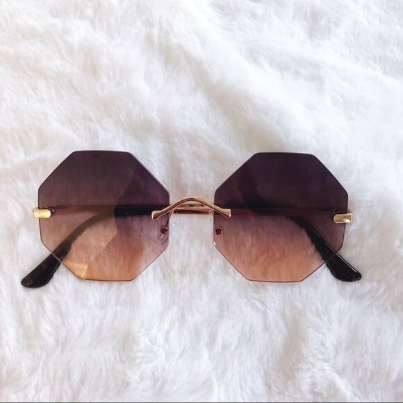 Stylens Accessories - Alaiya Purple Octogonal Ombre Sunglasses
